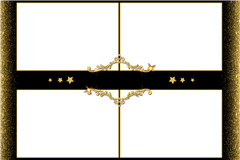 Photoboothprinttemplate Black Gold Birthday – categorie Verjaardag