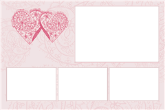Photobooth printtemplate Doodled Hearts - categorie Hochzeit