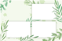 Photobooth printtemplate Green Leaf - categorie Hochzeit