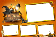 Photobooth printtemplate Halloween Orange - categorie Spaß